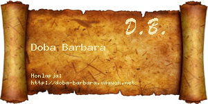 Doba Barbara névjegykártya