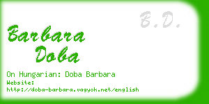 barbara doba business card